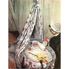 The Cradle Claude Monet 1980s Art Print Retro Kitsch Wall Art SG7
