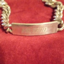 Silber 835 ID-Armband Panzerkette graviert HI...