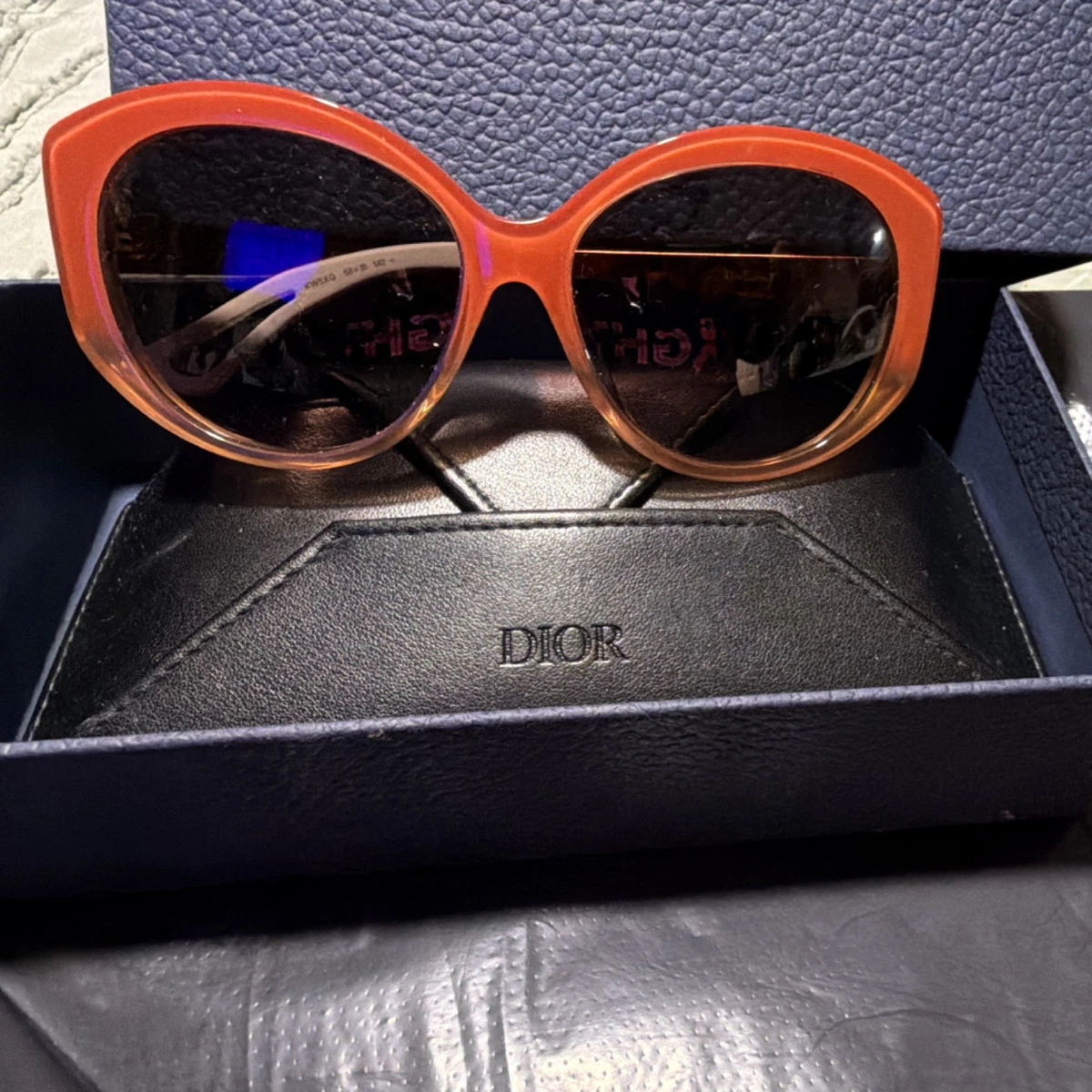 Dior Cat Eye Sunglasses Orange for Women for sale | eBay