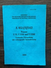NVA Dienstvorschrift T-72 / T-72M / T-72M1 A 051/1/142 DDR 1988