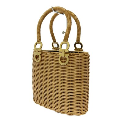 Salvatore Ferragamo Rattan Gancini Basket Bag 386510 Handbag | eBay