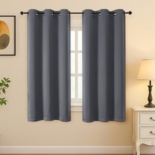 Room Darkening Curtains for Bedroom 63 Inch 40"W x 63"L Pack of 2 Grey