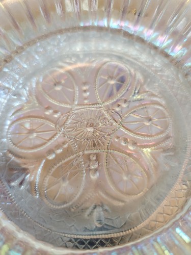 Fenton French Opalescent Cardinal Glass Plum Crest Basket 1993 Signed BillFenton - Picture 5 of 7
