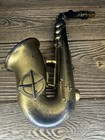 Vintage 10” Gold Plastic Miniature Saxophone Ornament Decor Music Figurine — photo 5