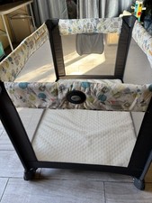 Graco Portable Foldable Play Yard with Carry Bag, Black Gray Multicolor