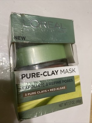 L'Oreal Pure-Clay Mask Exfoliate & Refine Pores (3 Pure Clays + Red Algae)
