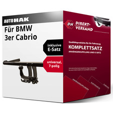 Für 3er Cabrio Typ E36 (Auto Hak) Anhängerkupplung abnehmbar + E-Satz 7pol neu