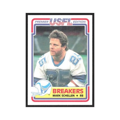1984 Topps USFL Mark Schellen New Orleans Breakers #81