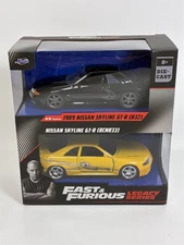 Fast and Furious Set 1989 Nissan Skyline GT-R Black Yellow 1:32 Jada 35696