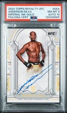 2024 TOPPS ROYALTY UFC IMPERIAL INK GOLD #IIAA ANDERSON SILVA 9/10 PSA 8 AUTO 10