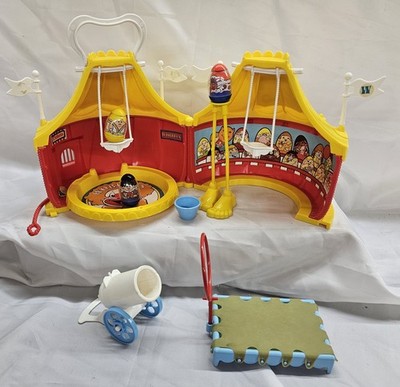 VTG 1977 Hasbro Weeble Big Tent Circus Playset Starring Wobbles & Accessories