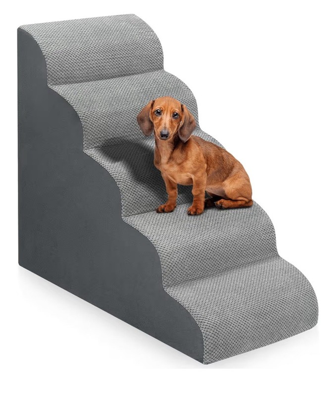 Dog Stairs for Bed 28.7”H, 5-Step Dog Ramp, Non-Slip Sturdy Pet Steps for Small