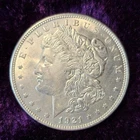 🚚⚡️🔥NO RESERVE AU-BU 👀🔥1921  Silver Morgan Dollar Almost Uncirculated 1247