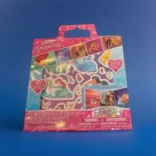 New Disney Princess repositionable sticker kit 7  x 7  40 Reposition stickers.