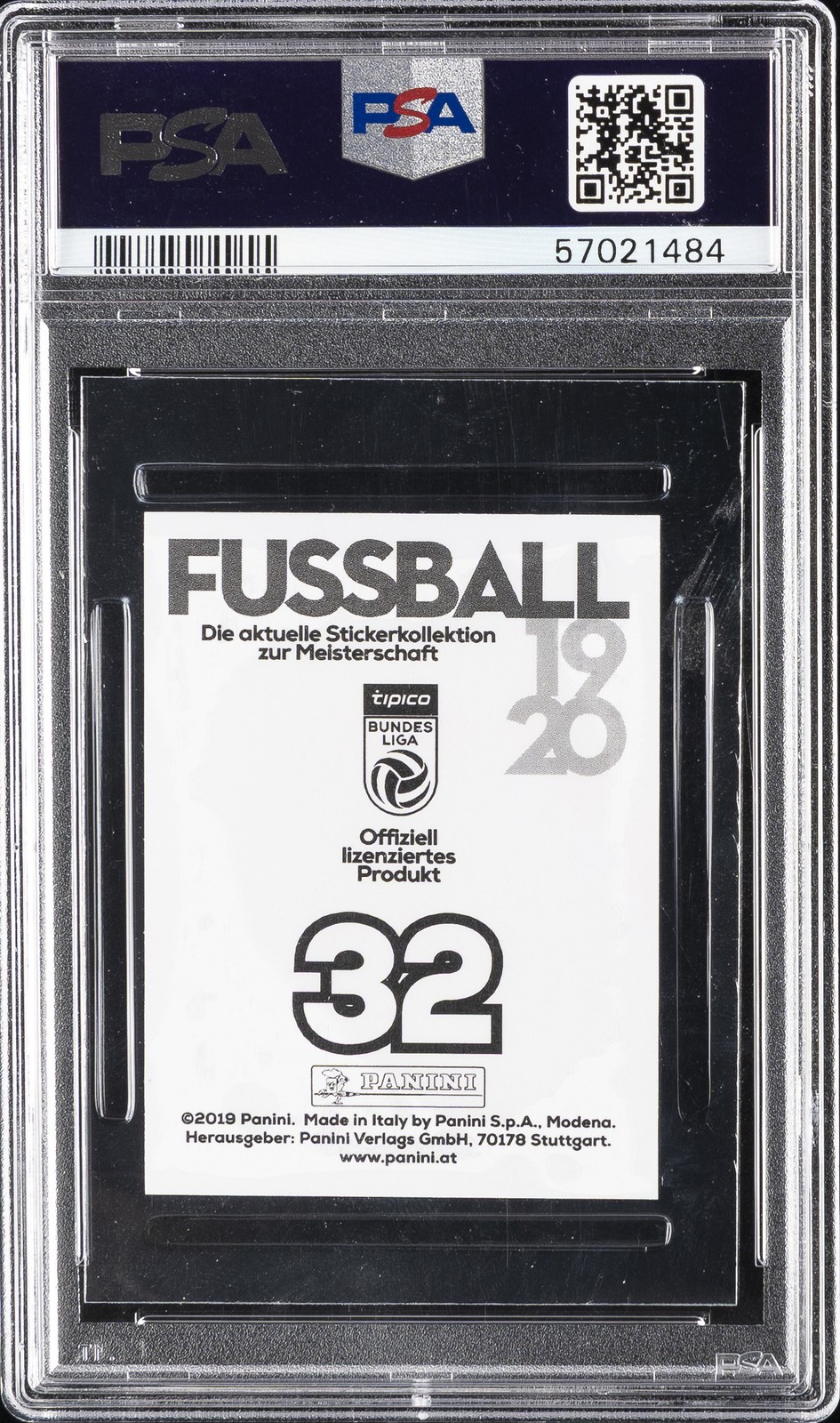 2019 PANINI FUSSBALL BUNDESLIGA #32 ERLING HAALAND ROOKIE RC PSA 10 view 2