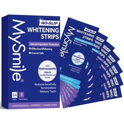 #ad MySmile Teeth Whitening Strips 14pcs Non Sensitive Enamel Safe Non Slip 7 Days $10.00