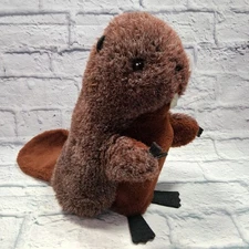 Beaver Hand Puppet 10" Plush Stuffed Animal Full Body Rocking Horse Crafts