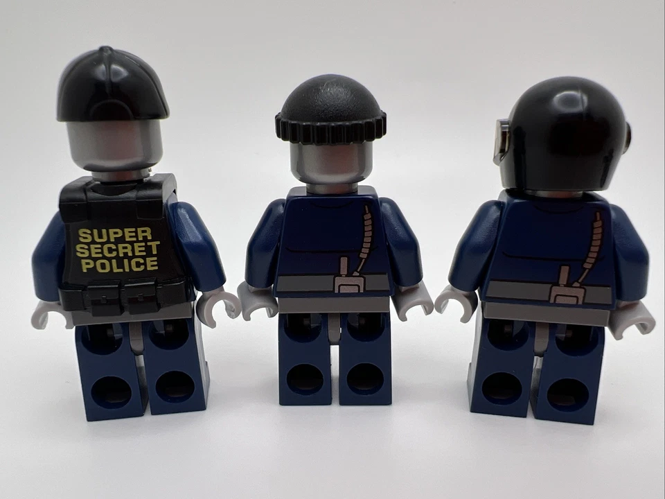 LEGO Movie: Robo SWAT Minifigures Lot of 3 Super Secret Police + Accessories - Image 3 of 4
