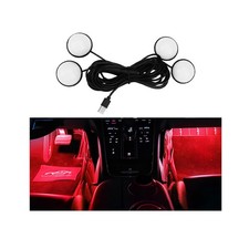 Car Interior LED Lights 1.77" Diameter, 5V USB, 5.57ft Front, 7.21ft Rear