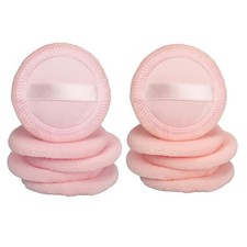 5-Piece Cotton Makeup Powder Puffs with Loose Powder Blending Puffs for Blush