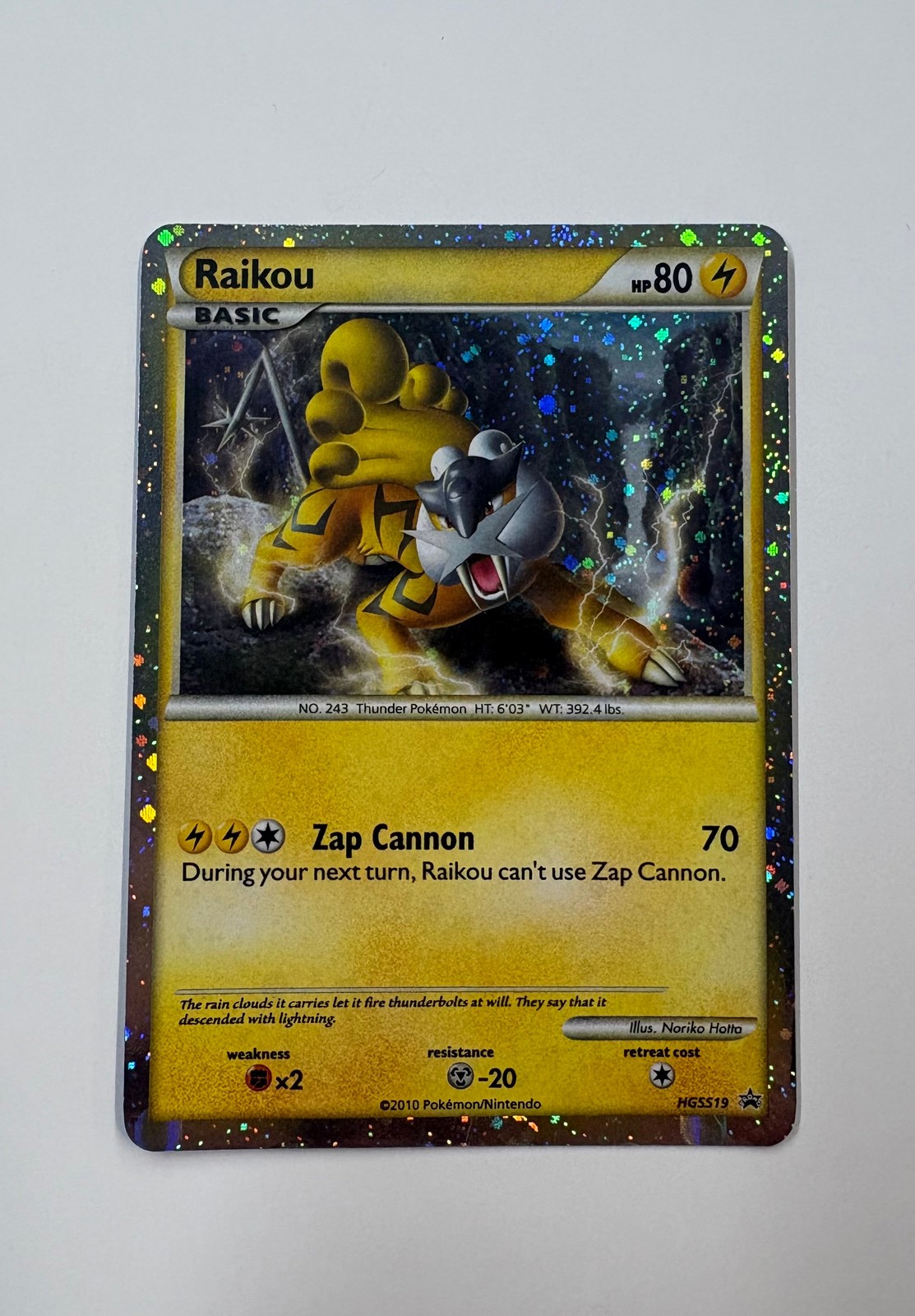 Pokémon TCG Raikou HGSS19 Black Star Promo Holo L@@K!
