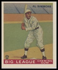 Al Simmons Base Dover Publications Reprints American League 35 Poor