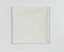 Vintage Handkerchief Man Christian Dior White Logo Monogram Pocket Square 19  
