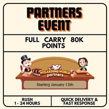 Monopoly Go-WIZARDING WORLD-Partners-Event   RUSH   FULL CARRY 80K POINTS
