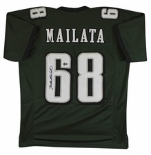 Jordan Mailata Authentic Signed Green Pro Style Jersey Autographed BAS Witnessed