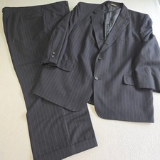 Brooks Brothers Suit Mens 48R Navy Blue Pinstripe 100% Wool 2-Piece Made in USA