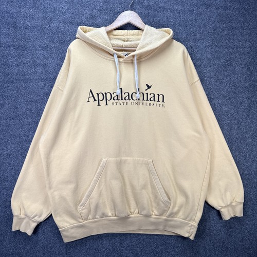 Vintage Appalachian State University Hoodie Mens 2XL 90s Yellow ASU App State