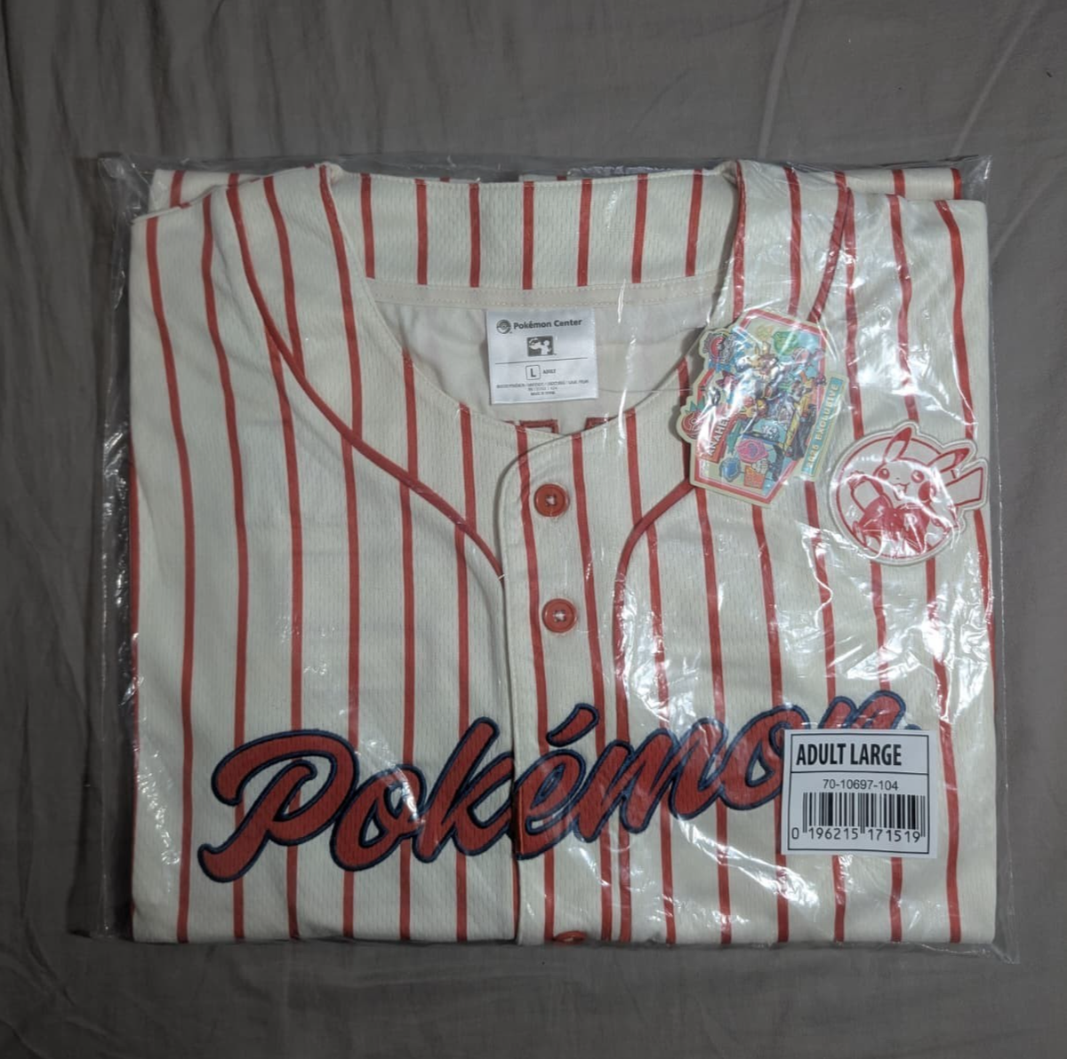Baseball Jersey Adult Large Pokemon World Championships 2025