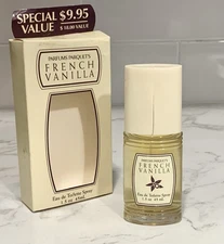 Dana Parfums Parquets ~ French Vanilla ~ 1.5 oz EDT spray NIB CRACKED LID READ