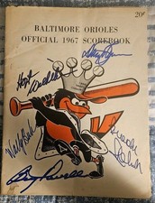 Davey Johnson,Brooks Robinson,Boog Powell Signed Autograph Baltimore Orioles...