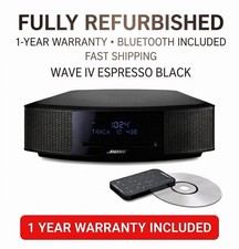 BOSE Wave Music System IV AM/FM Radio/CD Player w/Remote Black  Refurbished 