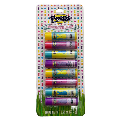 PEEPS Flavored Lip Balm, 8 pack,  Easter Basket Gift Stuffer