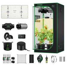 VIVOSUN 3x3ft Smart Grow Tent Kit 200W LED G4 Air Ventilation Kit E42A+ Growhub
