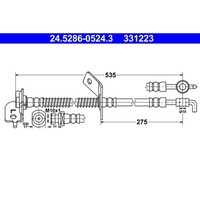 Bremsschlauch ATE 24.5286-0524.3 FüR Kia Hyundai Cee'd SW Pro I30