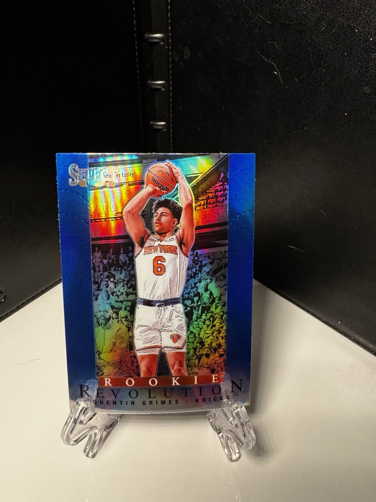 2021-22 Panini Select - Rookie Revolution Quentin Grimes #8 Blue Prizm (RC)