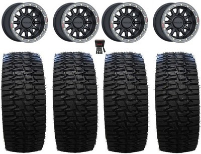 Raceline Alpha Bdlk 15'' Wheels BK 33'' Desert Race Tires Pioneer 1000 / Talon