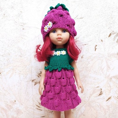 Raspberry Puppenoutfit für Paola Reina 32 cm 13 Zoll, Blackberry inspiriert