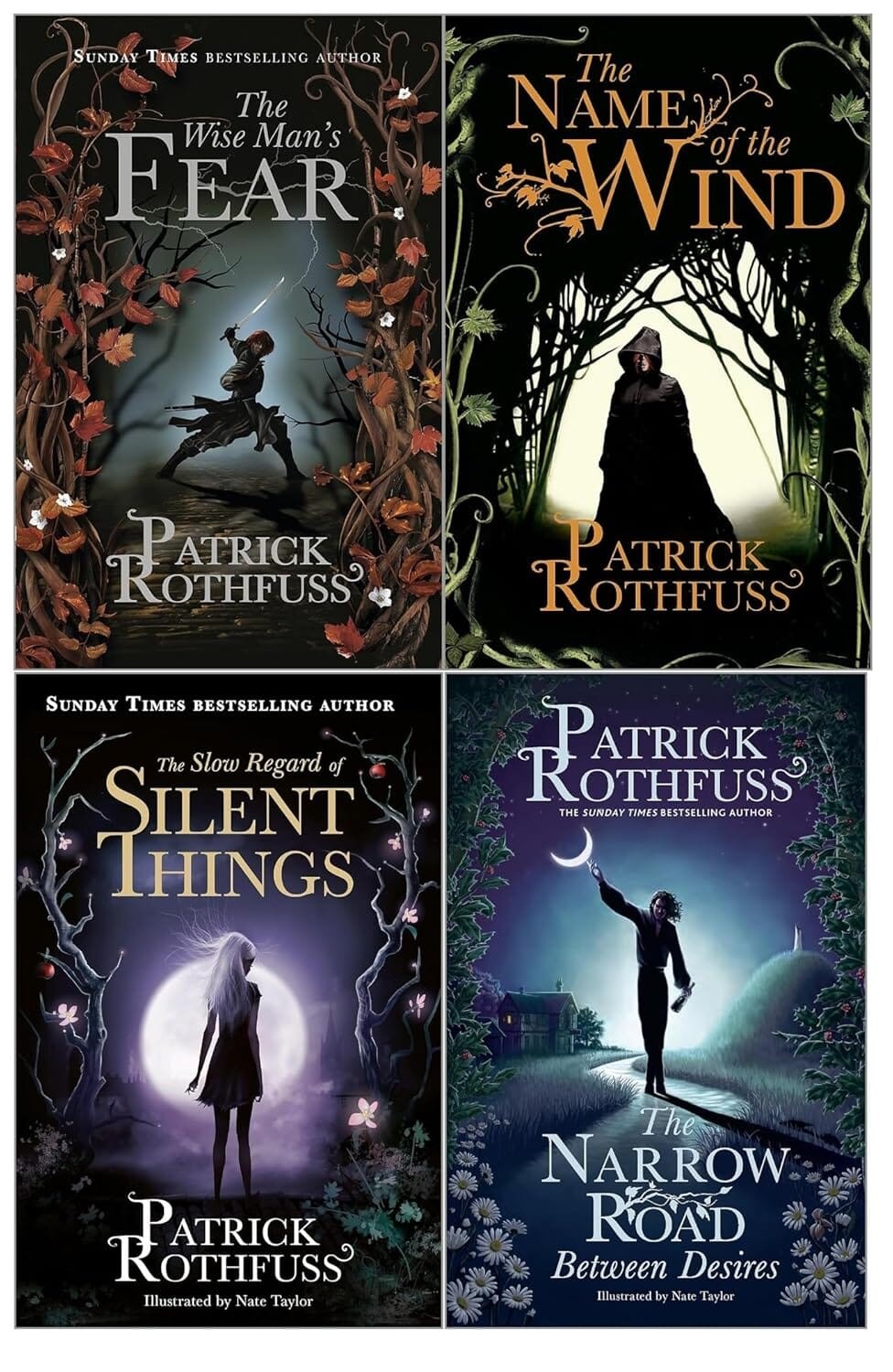 The Kingkiller Chronicle by Patrick Rothfuss 4 Books Collection Set -Fiction- PB
