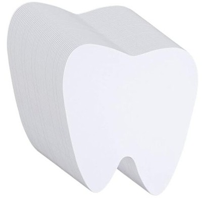  200 Pcs Tooth Cutouts 4 Inch Paper White Teeth Shapes Die Cut Double Sided 