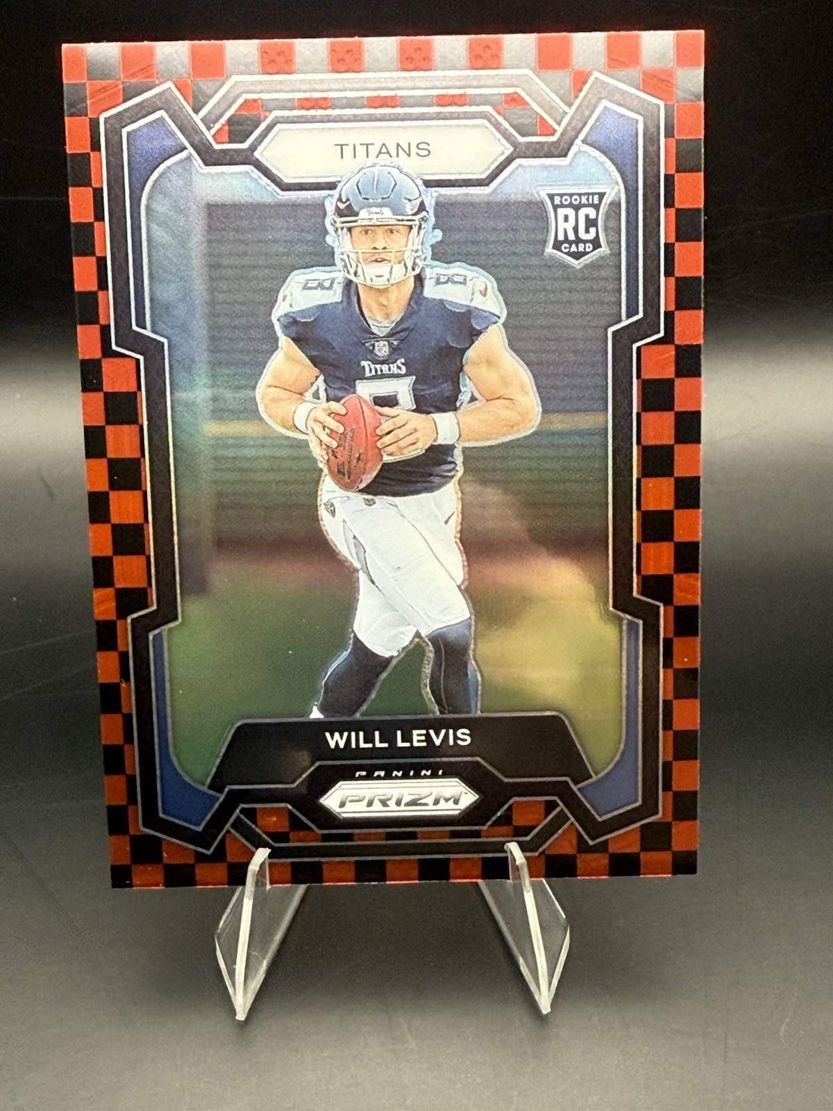 2023 Panini Prizm - Will Levis Black & Red Checker SSP #397 (RC)