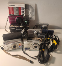 LOT Digital Cameras Fuji A600,Xilim EX-Z75 EX-ZR10,Olympus FE-180, LUMIX DMC-TZ3