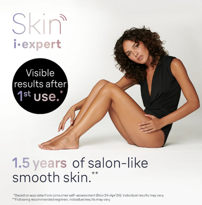 Braun IPL Skin iexpert, at Home Hair Removal, with App, Vanity