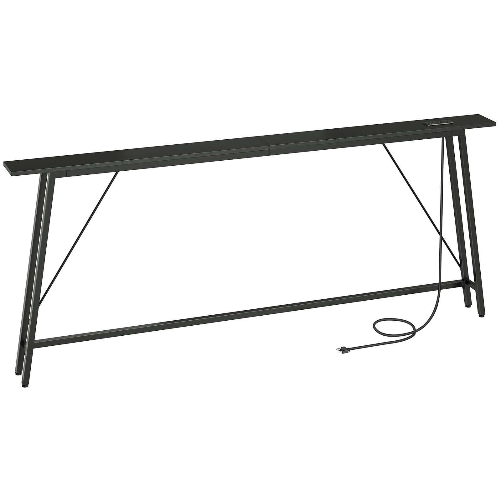 78.7-Inch Slim Console Table with Built-In Power Outlets for Sofa or Entryway