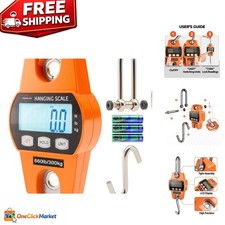 Heavy Duty 660 LB Fish Scale with Smart LCD Display - Ideal for Luggage Farms