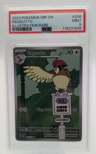 Pidgeotto 208/197 SV03: Obsidian Flames Holo Pokemon PSA 9
