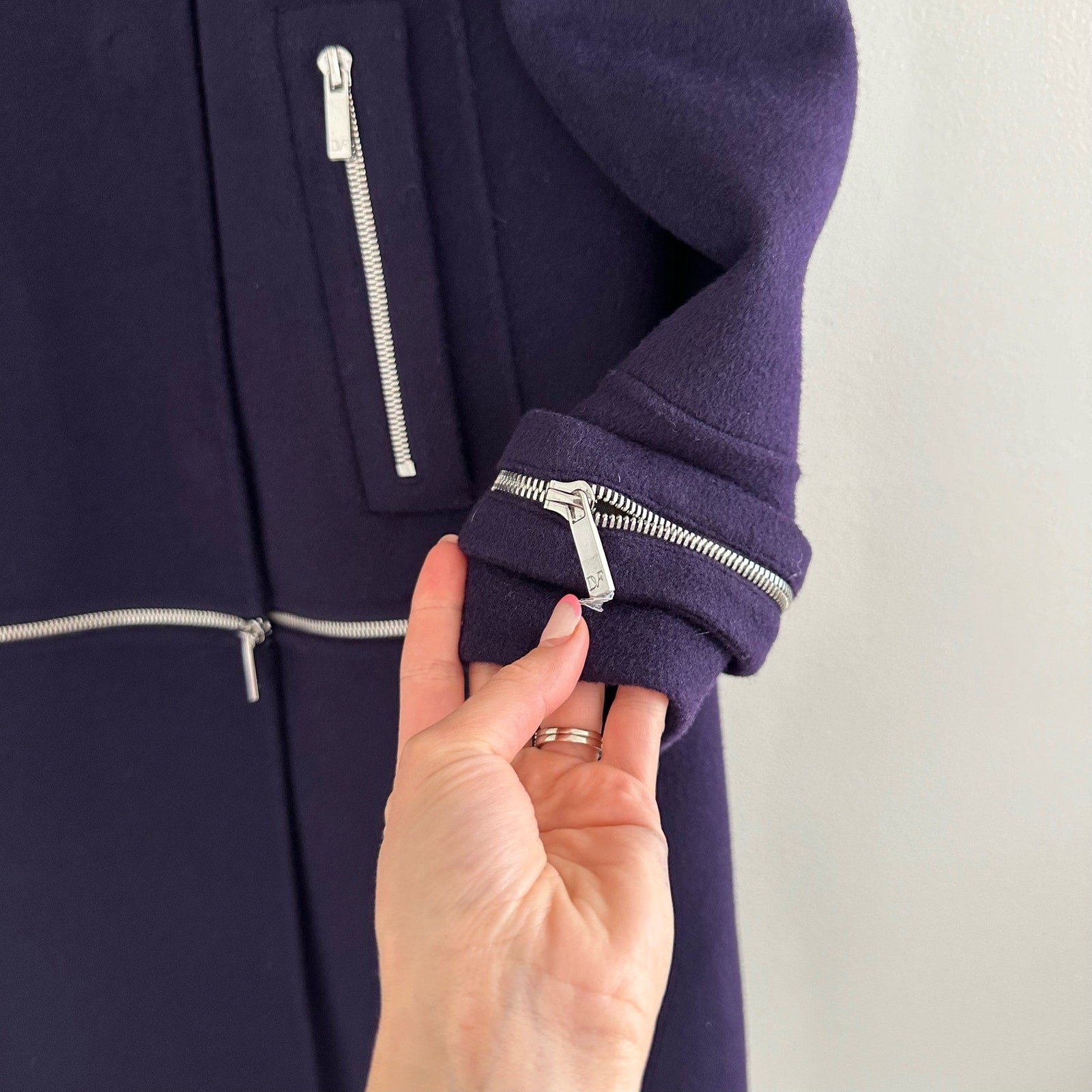 Diane Von Furstenberg 1,2,3 Coat in Royal Navy M image 4